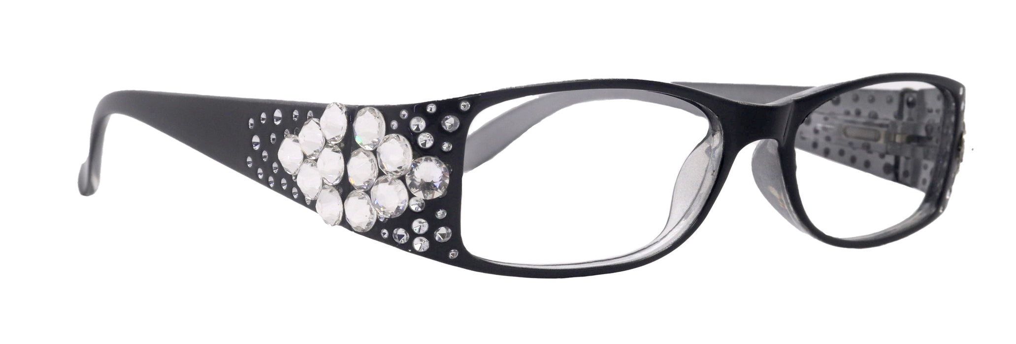 Merkel, The Diamond Crystal Shape, Bling Women Reading Glasses, Adorned w Clear Genuine European Crystals +1.50 to +3. NY Fifth Avenue.