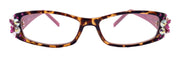 All Favorite, (Bling) Reading Glasses Women Adorned W European Crystals  (Tortoise Brown) Frame +4 +4.5 +5 +6 NY Fifth Avenue.