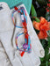 Amsterdam Bling Reading Glasses with European Crystal Multi Colors. Square Shape ( Blue, Purple, Orange n Red)