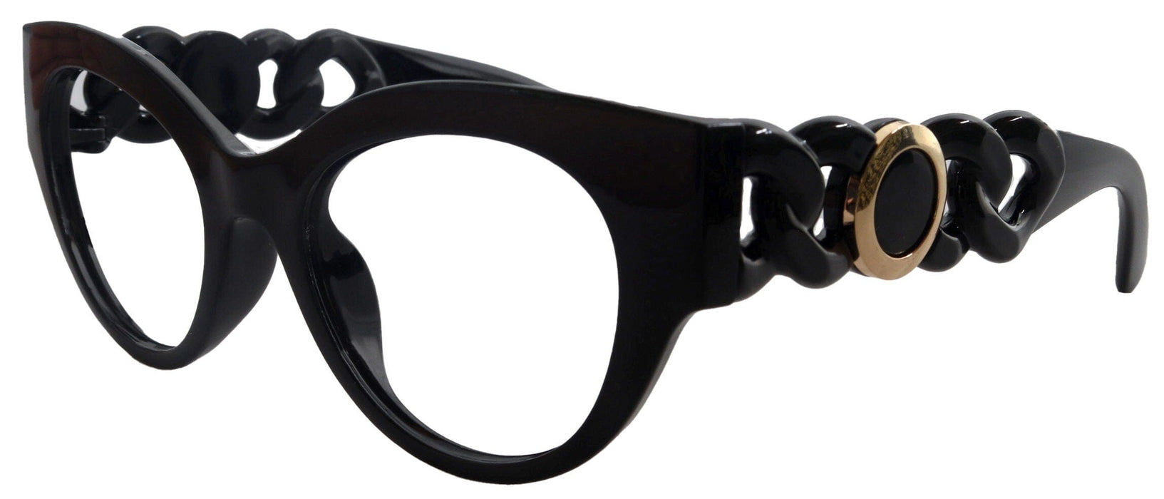 Athena's Fashion High-End Line Bifocal OR Non-Bifocal Black Reading Glasses Round Chic, Inspired by NY Fifth Avenue