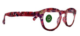 Autumn, (Premium) Reading Glasses High End Readers +1.25, +1.50 to +3.00 Round Style. optical Frame, (Pink, Purple Floral) NY Fifth Avenue.