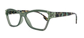 Avian, (Bling) Women Reading Glasses w (Peridot n Black Diamond) Genuine European Crystals, Magnifying Cat Eye (Green) NY Fifth Avenue