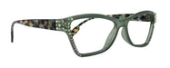 Avian, (Bling) Women Reading Glasses w (Peridot n Black Diamond) Genuine European Crystals, Magnifying Cat Eye (Green) NY Fifth Avenue