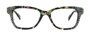 Azul, (Bling) Reading Glasses 4 Women W (Black Diamond N Green)Genuine European Crystals. +1.5..+5 NY Fifth Avenue (Wide frame)