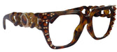 Belleville, Bling Line Bifocal OR Non-Bifocal Reading Glasses, Women Readers, W European crystals, Square optical Frames