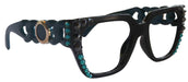 Belleville, Bling Line Bifocal OR Non-Bifocal Reading Glasses, Women Readers, W European crystals, Square optical Frames