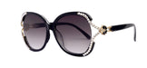 Bling Round Women Sunglasses W Genuine European Crystals, 100% UV Protection. NY Fifth Avenue