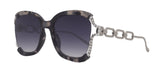 Bling Square Women Sunglasses W Genuine European Crystals, 100% UV Protection. NY Fifth Avenue