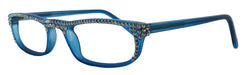 Bling Women Reading Glasses W (AB Blue) Genuine European Crystals +1.50..+2.75 (Blue) NY Fifth Avenue