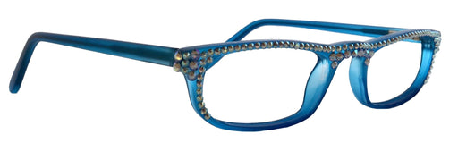 Bling Women Reading Glasses W (AB Blue) Genuine European Crystals +1.50..+2.75 (Blue) NY Fifth Avenue