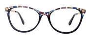 Cattitude Bling Reading Glasses 4 Women W Multi Color Genuine European Crystals, Magnifying Cat Eye NY Fifth Avenue