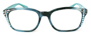 Coral, (Bling) Reading Glasses 4 Women W (Aquamarine, Black Diamond)Genuine European Crystals.(Teal Blue) Marble Pattern Frame.