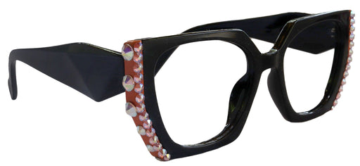 Córdoba Bling Line Bifocal OR Non-Bifocal Reading Glasses for Women, Adorned with Genuine European Crystals square NY Fifth Avenue