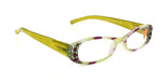 Dashing Stripes, (Bling) Women Reading Glasses W (Amethyst, Black Diamond) (Lime Green, purple) Oval. NY Fifth Avenue