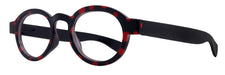 Dotty Chic, Round Reading Glasses for Women Black w Red frames with playful polka-dot pattern: +1.25 +3 NY Fifth Avenue