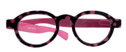 Dotty Chic, Round Reading Glasses for Women Pink frames with playful polka-dot pattern: +1.25 +3 NY Fifth Avenue