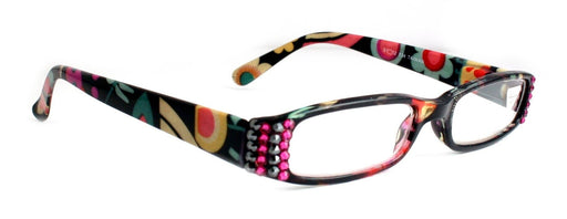 Elsa, (Bling) Reading Glasses for women W (Hematite, Fuchsia) Genuine European Crystals Paisley Frame +1.50..+3 NY Fifth Avenue