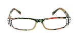 Florence, (Bling) Reading Glasses Women, W (AB Aurora Borealis, Hematite) Genuine European Crystals +1.25..+3 Paisley NY Fifth Avenue