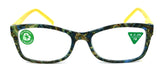 Frida, (Premium) Reading Glasses, High End Readers +1.25 .. +3 Magnifying Eyeglasses, Square Optical Frame (Yellow) Paisley. NY Fifth Avenue