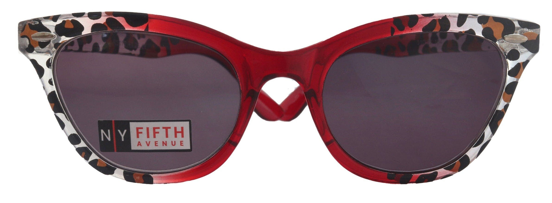 Gatsby, High-End Line Bifocal (Clear On Top) Sun Readers for Women OR Non-Bifocal Readers Sunglasses (Red Cheetah ) NY Fifth Avenue