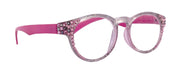 Grace, (Bling) Reading Glasses for Women W (Light Rose, Black Diamond) Genuine European Crystals (Metallic Silver, Pink). NY Fifth Avenue