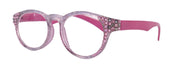 Grace, (Bling) Reading Glasses for Women W (Light Rose, Black Diamond) Genuine European Crystals (Metallic Silver, Pink). NY Fifth Avenue