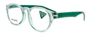 Grace, (Premium) Reading Glasses High End Readers +1.25 ..+3 Magnifying Glasses, Round Frame. (Metallic Silver, Green) NY Fifth Avenue.