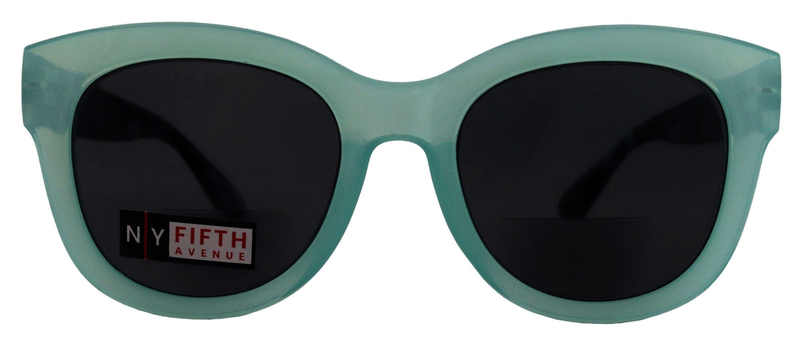 Greenville, High-End Line Bifocal (Clear On Top) Sun Readers for Women OR Non-Bifocal Readers Sunglasses (Turquoise, Green) NY Fifth Avenue