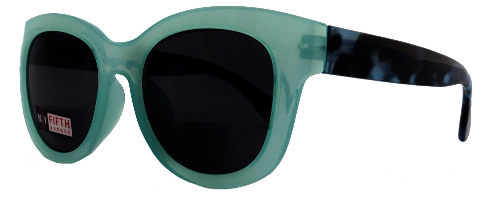 Greenville, High-End Line Bifocal (Clear On Top) Sun Readers for Women OR Non-Bifocal Readers Sunglasses (Turquoise, Green) NY Fifth Avenue