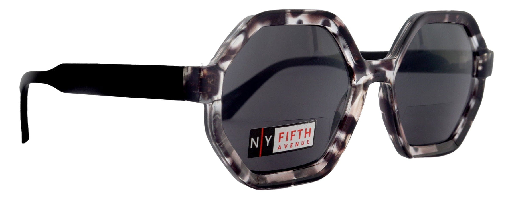 Heptagon, High-End Line Bifocal (Clear On Top) Sun Readers Unixes OR Non-Bifocal Readers Sunglasses (GreyTortoiseshell) NY Fifth Avenue