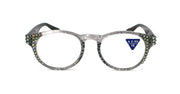 Grace, (Bling) Reading Glasses for Women W (Black Diamond, Hematite) Genuine European Crystals (Metallic Silver, Black) NY Fifth Avenue