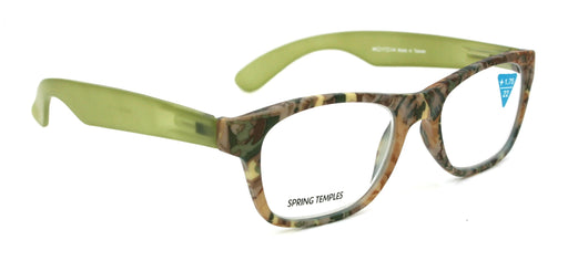 The Forester, (Premium) Reading Glasses, High End Reader +1.25 to +3 Magnifying, Square Style (Green Camouflage) Frame. NY Fifth Avenue