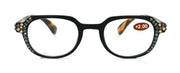 The Hexagon, (Bling) Women Reading Glasses W (Hematite, Light Colorado) Crystals (Geometric) (Black, Brown Tortoise shell) NY Fifth Avenue