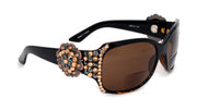 The Medallion, (Bling, line Bifocal) Women Reading Sunglasses W (Hematite, L. Colorado) Genuine European Crystals, (Brown) NY Fifth Avenue