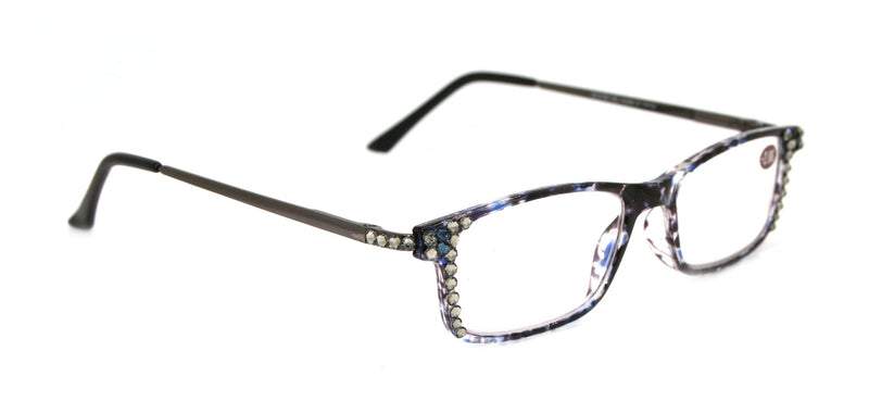Vienna, (Bling) Women Reading Glasses W (Black Diamond, Montana Blue) +1.25 +3 (Tortoise Shell, Blue) NY Fifth Avenue