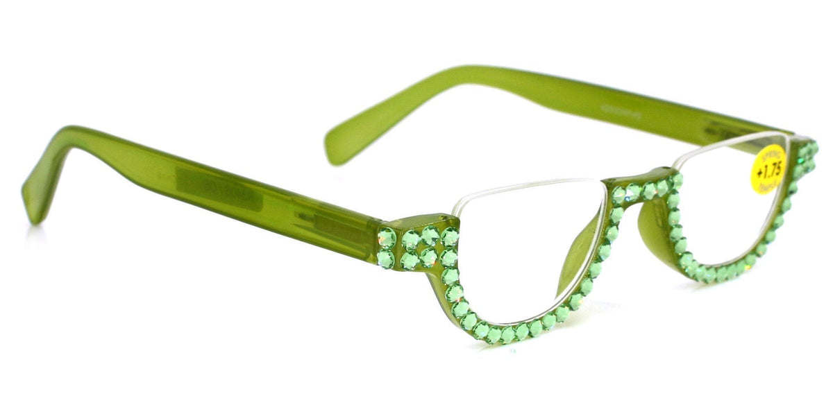 Half Moon, (Bling) Woman Reading Glasses Adorned - NY Fifth 