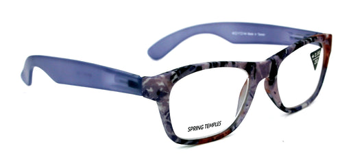 The Forester, (Premium) Reading Glasses, High End Reader +1.25 to +3 Magnifying, Square Style (Blue Camouflage) Frame. NY Fifth Avenue