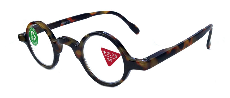 Picasso Premium Round Tortoise Reading Glasses – High-End CR-39 Lenses