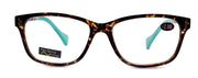 Milan, (Premium) Reading Glasses High End Reader +1.25..+3 Magnifying, Optical Square Style Tortoise Brown n (Blue) NY Fifth Avenue