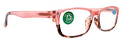 Desiree, (Premium) Reading Glasses, High End Reader +1.25..+3 Magnifying Square Style (Pink Tortoise Brown) Optical Frame. NY Fifth Avenue