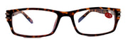 The Hudson, (Premium) Reading Glasses, High End Reading Glass +1.25 to +6 Magnifying (Tortoise Brown) Rectangular Frames. NY Fifth Avenue.