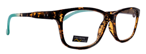 Milan, (Premium) Reading Glasses High End Reader +1.25..+3 Magnifying, Optical Square Style Tortoise Brown n (Blue) NY Fifth Avenue