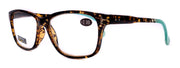 Milan, (Premium) Reading Glasses High End Reader +1.25..+3 Magnifying, Optical Square Style Tortoise Brown n (Blue) NY Fifth Avenue