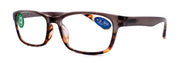 Desiree, (Premium) Reading Glasses, High End Reader +1.25..+3 Magnifying Square Style (Gray Tortoise Brown) Optical Frame. NY Fifth Avenue