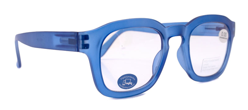 Apollo, (Blue Light Blocker) Reading Glasses, w AR Coating (Anti Glare) Filter, (Navy Blue, Square) No prescription, Gamers NY Fifth Avenue