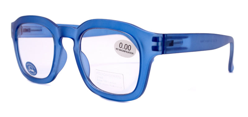 Apollo, (Blue Light Blocker) Reading Glasses, w AR Coating (Anti Glare) Filter, (Navy Blue, Square) No prescription, Gamers NY Fifth Avenue