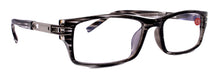 The Hudson, (Premium) Reading Glasses, High End Reading Glass +1.25 to +6 Magnifying. (Grey Black) Rectangular Frames. NY Fifth Avenue.
