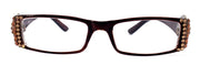 The Medallion, (Bling) Reading Glasses for Women W (Light Colorado, Cooper) Genuine European Crystals (Brown) Berry Concho NY Fifth Avenue