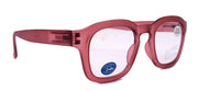 Apollo, (Blue Light Glasses) AR Coating (Anti Glare) (Translucent Pink) Reading Glasses, No prescription, Gamers (Square) NY Fifth Avenue