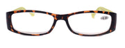 All Favorite, (Premium) Reading Glasses High End Fashion Reader Rectangular Style (Lime Green, Tortoise Brown) +4 +4.5 +5 +6 NY Fifth Avenue